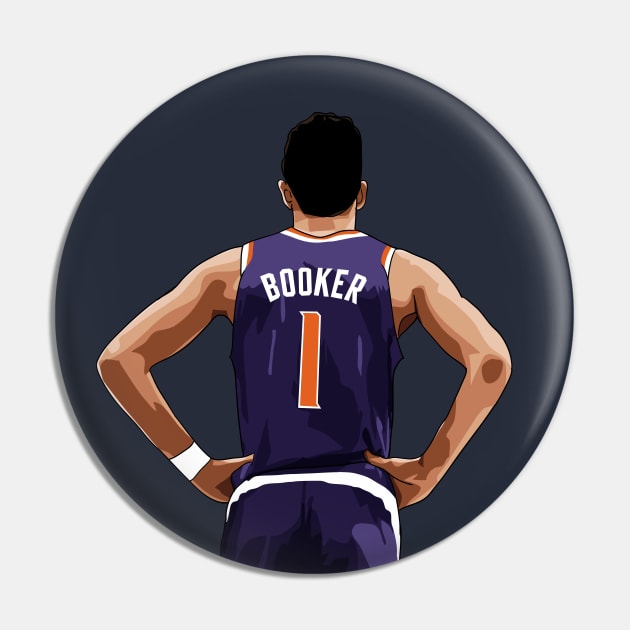 Devin Booker Vector Back Pin by qiangdade