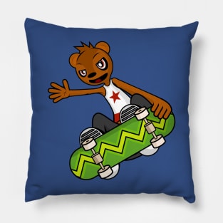 Skateboarding California Grizzly Pillow