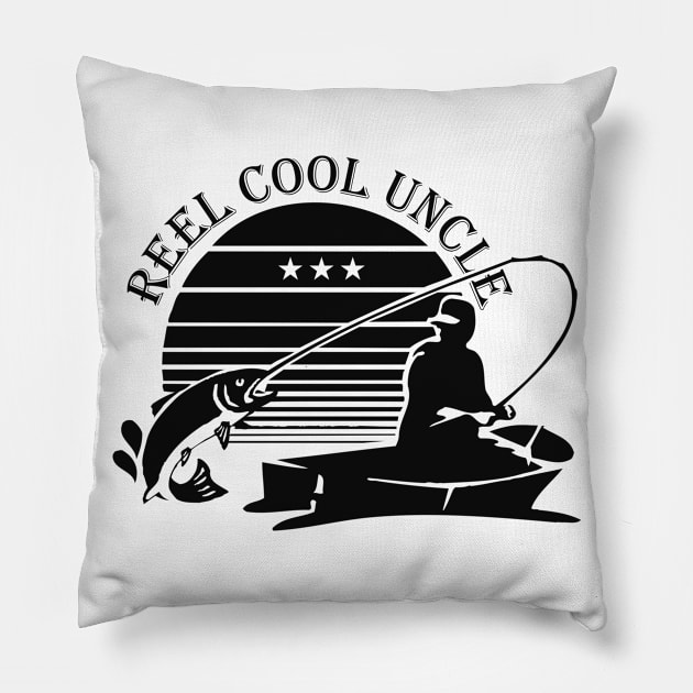 Fishing Uncle - Reel cool uncle Pillow by KC Happy Shop