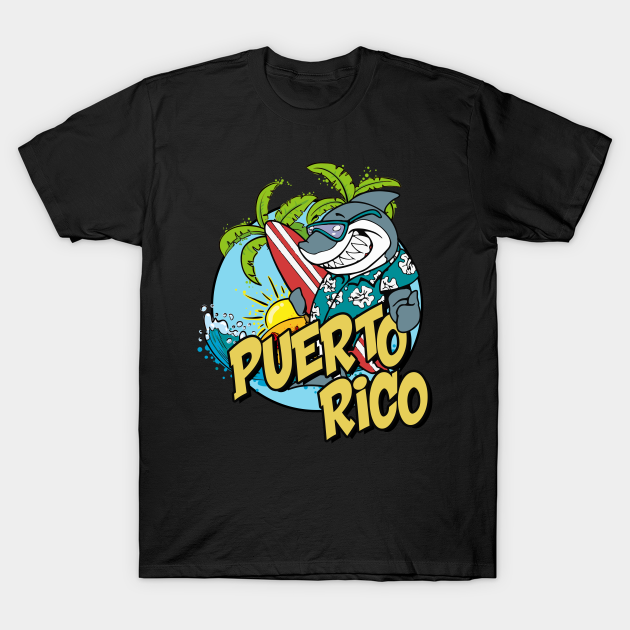 Puerto Rico surfing shark - Puerto Rico - T-Shirt