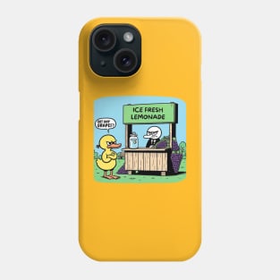 The Duck's Quirky Quest - Got any Grapes? Phone Case