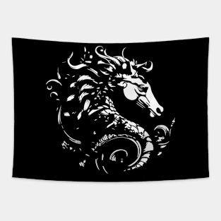 seahorse tattoo Tapestry