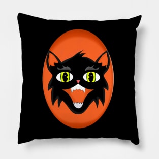 Vintage Halloween Cat Pillow