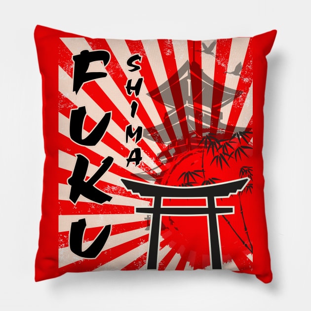 Fukushima Pillow by MZeeDesigns