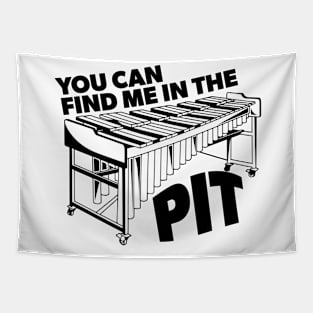 You Can Find Me in the Pit // Funny Vibraphone // Retro Marching Band Front Ensemble Tapestry