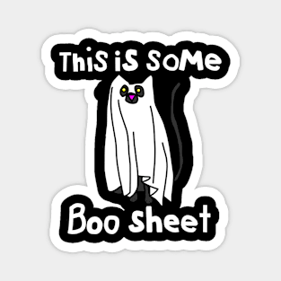 This is Some Boo Sheet Halloween Cat Magnet