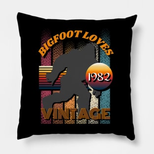 Bigfoot Loves Vintage 1982 Pillow