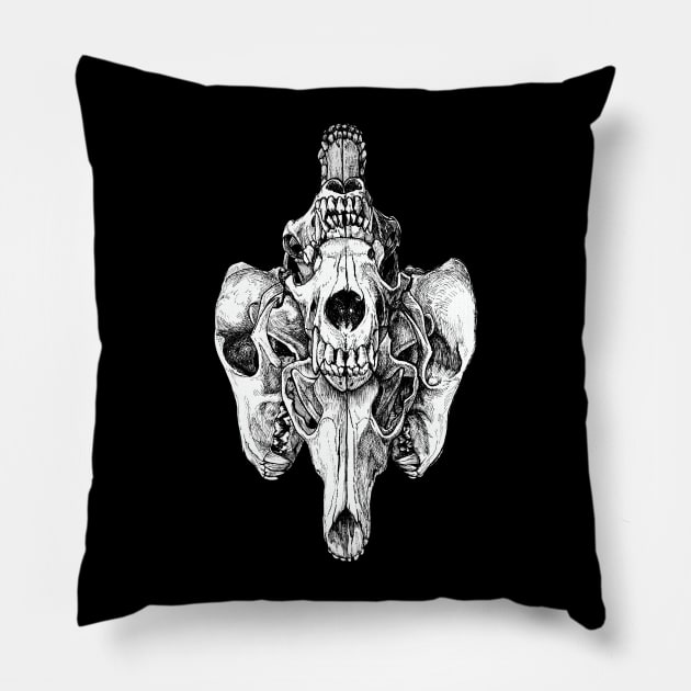 Coyote Skulls Pillow by jasoncastillo