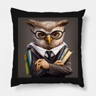 Studious Owl Pillow