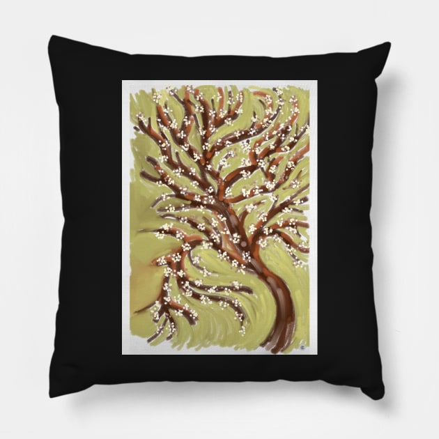 APRIL TREE Pillow by MarniD9