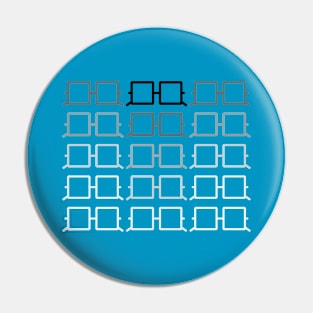 Square glasses (repeat) Pin