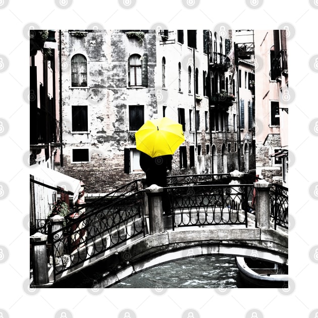 Yellow Umbrella in Venice by FlyingDodo