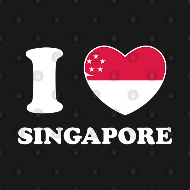 I Love Singapore Heart Flag Women Men Kids Souvenir by BramCrye