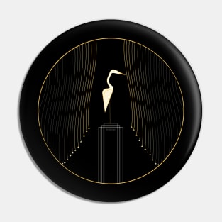 Golden Egret Pin