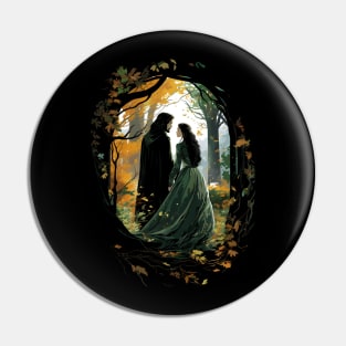 The Ranger and the Maiden - By the Woods - Fantasy Pin