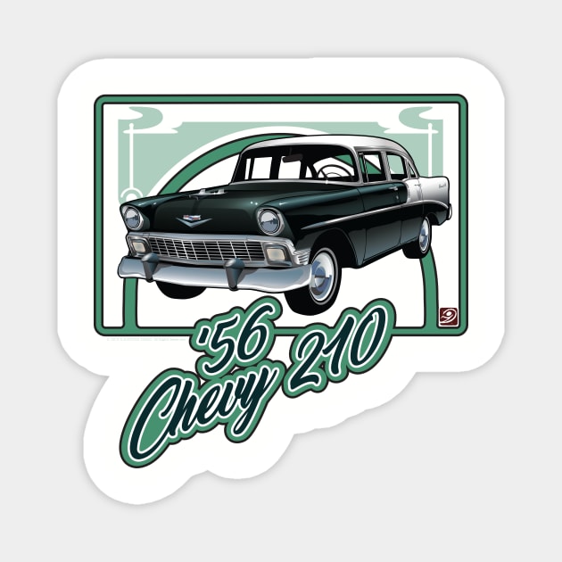 '56 Chevy 210 Magnet by D.H. Kafton Studio