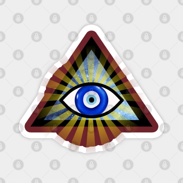 Evil Eye Protection - All Seeing Eye Magnet by PurplePeacock