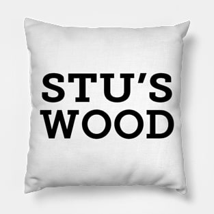 Stu's Wood - Black Logo Pillow