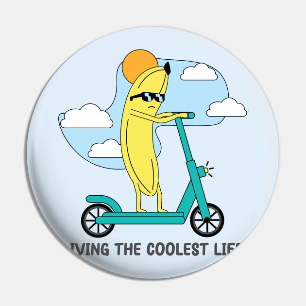 funny Banana Riding a Scooter : Living the banana life Pin by Mr. Bdj