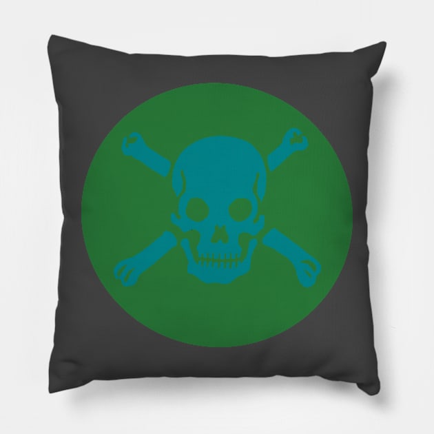 Skull & Crossbones Pillow by Art from the Blue Room