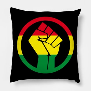 Black Power Fist, black lives matter, black history, Africa colors Pillow