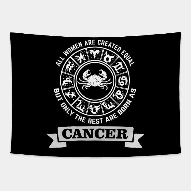 Only The Best Women Are Born As Cancer Tapestry by CB Creative Images