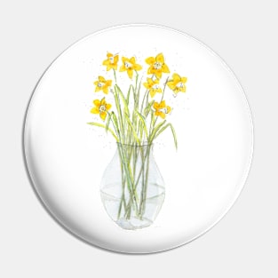 Vase with Daffodils Pin