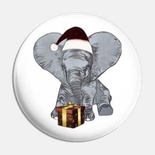 Christmas Baby Elephant Pin