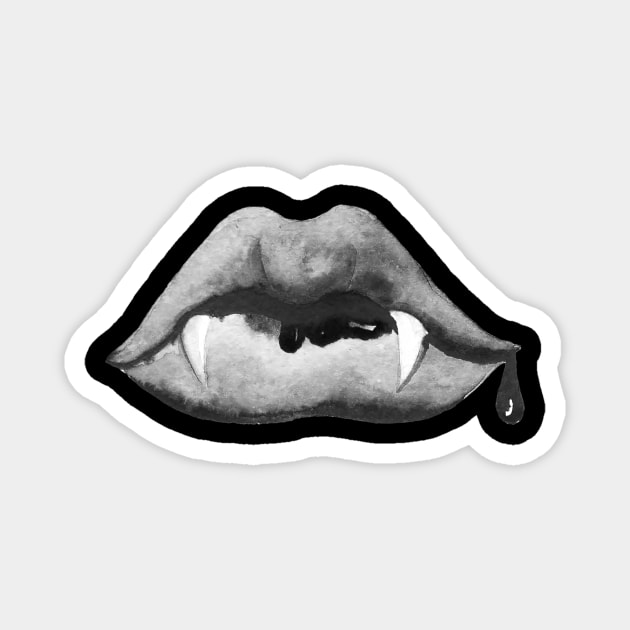 Halloween Vampire Fangs Magnet by graphicbombdesigns