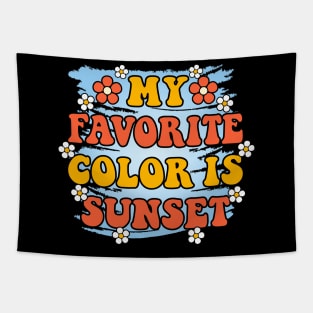 My Favorite Color Is Sunset Summer T-Shirt Tapestry