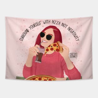 PIZZA OVER EVERYTHING Tapestry