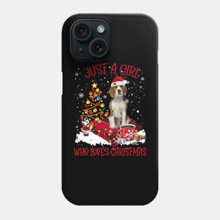 Beagle Just A Girl Who Loves Christmas Phone Case