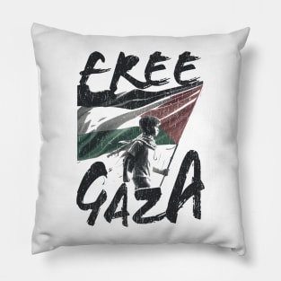 free gaza vintage Pillow