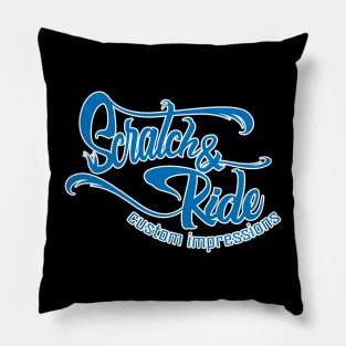 Scratch & Ride Brand (True Blue Logo) Pillow