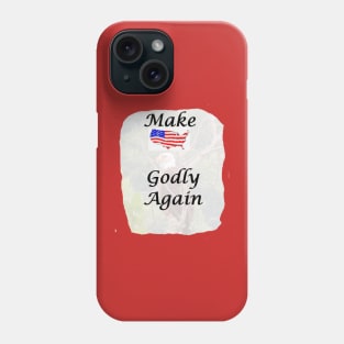 Make America Godly with light Eagle background Phone Case