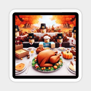 Roblox thanksgiving day Magnet