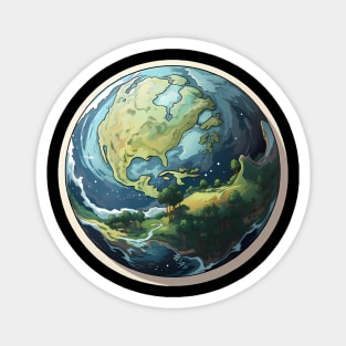 Fantasy Earth Globe Magnet