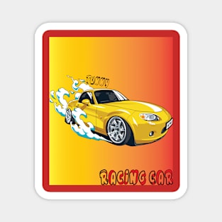 Funny Racing Cars Magnet