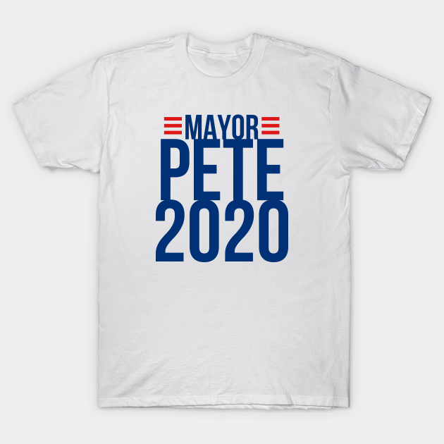 Discover Mayor Pete 2020, Pete Buttigieg For President - Blue Text - Mayor Pete 2020 - T-Shirt