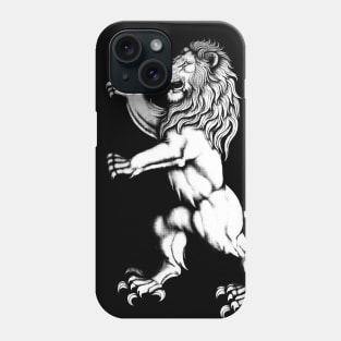 Heraldic Lion Rampant White Phone Case