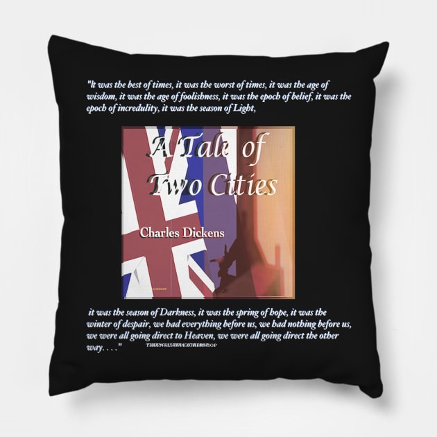 A Tale of Two Cities Pillow by KayeDreamsART