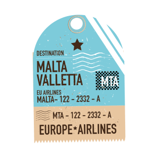 Malta Valletta Plane ticket T-Shirt