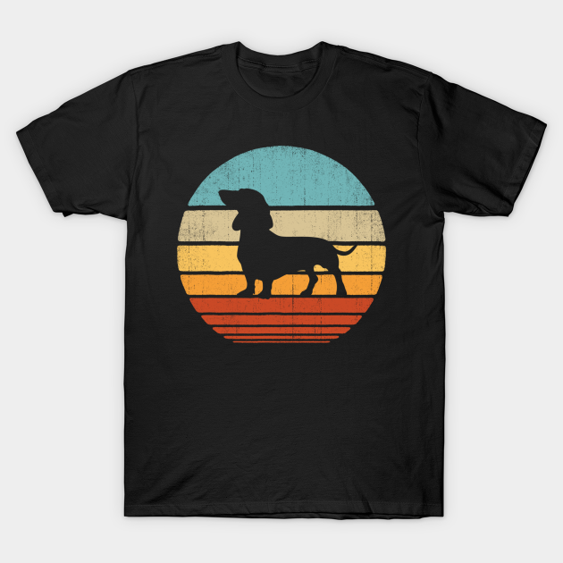 Discover Dachshund Silhouette Retro Vintage - Dachshund - T-Shirt