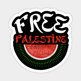 Free Palestine Watermelon Kefiah Peace No War Ceasefire Magnet