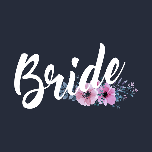 Bride Floral Wedding Calligraphy Design by Jasmine Anderson