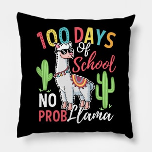 Happy 100th Day Of School No Prob Llama Gift Pillow