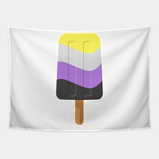 Cute Non-Binary Pride Flag Popsicle Tapestry