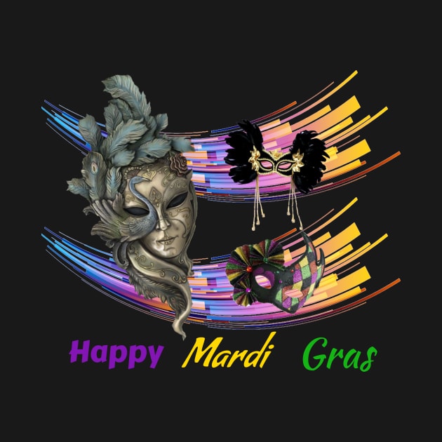 Colorful Mardi Gras Mask by Mony Shop