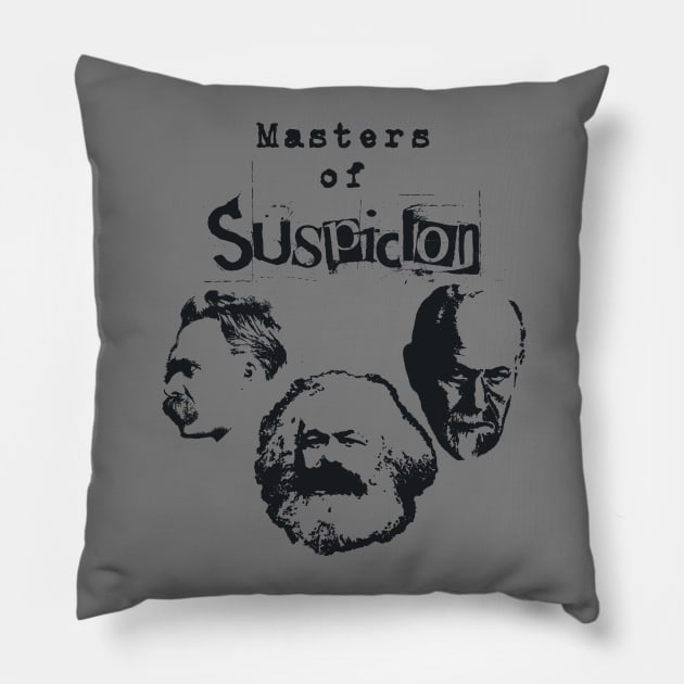 Masters of Suspicion Pillow by rick46