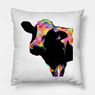 Rainbow Cow Pillow